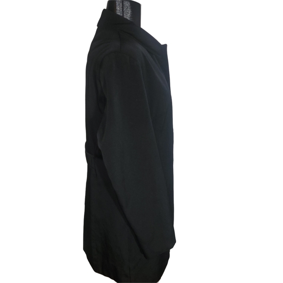 Anne Klein Black Mid Length Trench Coat M - Picture 4 of 7